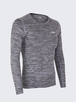 Mens Training Bodybuilding Tops Quick Drying Elastic Tights Long Sleeve Sports T-shirt