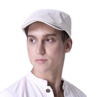 Mens Women Cotton Folded Designed Beret Hat Casual Visor Flat Forward Peaked Hat Wholesale