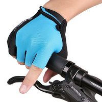 Mens Women Outdoor Mesh Breathable Short Fingerless Non-slip Bicycle Gloves