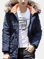 Mid Long Plus Size Warm Thicken Furry Hooded Jacket