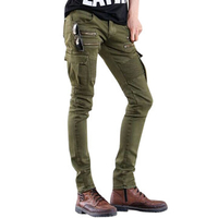 Mid Waist High Elastic Slim Fit Jeans