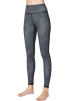 Mid Waist Stripes Printed Stretchy Yoga Pants