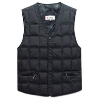 Middle Aged and Elderly Thick Warm Down Vest for Men