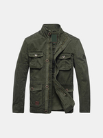 Military Style Stand Collar Jacket