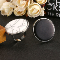 Mini Alloy Finger Ring Tool Gel Polish Painting Drawing Nail Art Palette Ring Eyelash Grafting