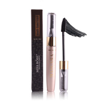 MISS ROSE Double-end Eyelash Lengthening Mascara With Brush Natural Black Make Up Tool