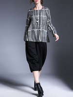 Miting Casual Loose Striped Women Shirts