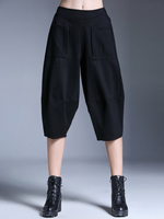 Miting Casual Two Pockets Elastic Waist Women Shorts