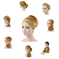 Mixed-use Warm Pure Color Turban Hats Windproof Beanie Hats