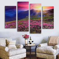 Modern Unframed Mountain Scene Canvas Painting Wall Picture Home Decor