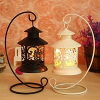 Moroccan Style Iron hollow Candlestick Candles Candleholder