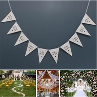 MR & MRS Triangle Shape Wedding Banner Confetti Garland Party Home Bunting Supplies