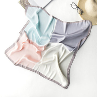 Multi-functional Large Square Towel Women Silk Neckerchief Scarf Turban Knotted Hair Band Headdress
