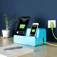 Multi Plug Socket Anti-dust Safe Storage Box Cable Wire Cord Organizer Phone PC Stand