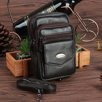 Multi Pocket Genuine Leather Waist Bag 5.3
