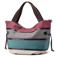 Multifunction Large Capacity Canvas Patchwork Crossbody Bag