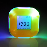 Multifunction LED Digital 4 Side Change Clock Calendar Timer Temperature Alarm Clock