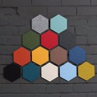 Multifunctional Colorful Hexagon Wool Felt Creative Wall Sticker Smart Collect Board