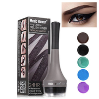 Music Flower 5 Colors Waterproof Eyeliner Gel Eye Makeup Eye Liner With Brush Long-lasting