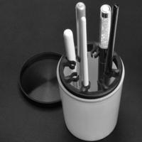 Nail Art Brush Cleaner Cleanser Cup Bottle Plastic Holder UV Acrylic Gel Pen Pot