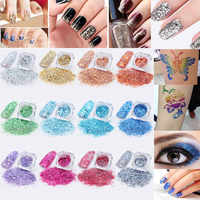Nail Art Glitter Powder Tattoo Holographic Laser Sequins Pigment DIY Manicure Decoration