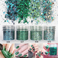 Nail Glitter Dust Powder Sequins Decoration Green Tattoo Powder Holographic Pigment Manicure