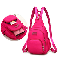 Nylon Waterproof Lightweight Backpack Chest Bags Shoulder Bags