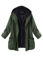 O-NEWE Fake Two-piece Hooded Coat