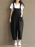 O-NEWE Casual Strap Pockets Jumpsuit Romper Trousers Overalls For Women
