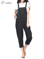 O-Newe Casual Strap Pockets Rompers Jumpsuit For Women