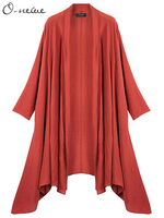 O-NEWE Casual Women Long Sleeve Irregular Cardigan