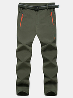 Outdoor Soft Shell Thick Waterproof Quick-Dry Breathable Climbing Sport Pants For Men