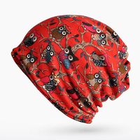 Outdoor Warm Thin Plus Cashmere Owl Bonnet Cap Collar