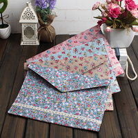 Pastoral Floral Mori Cloth Bag A4 File Folder Korea School Supplies Stationery Cute Kawaii