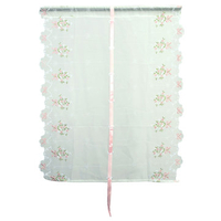 Pink Jacquard Design Window Valance Curtains Balcony Kitchen Living Room Drapes