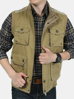Plus Size Casual Outdoor Cotton Vests