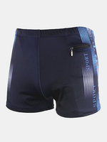 Plus Size Hot Spring Zipper Pocket Shorts Surf Swimming Printing Boxers Swim Trunks for Men