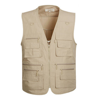 Plus Size Mens Multi Pockets Vest