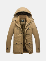 Plus Size Winter Thicken Multi Pockets