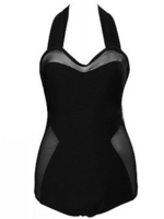 Plus Size Women Sexy One Piece Bikini Halter Bathing Suit Swimwear