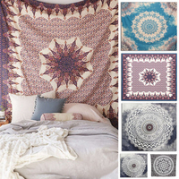 Polyester Wall Hanging Tapestry Indian Bedspread Beach Towel Dorm Throw Mat