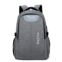 Portable Charged External USB Faucet Backpack Luminescent Women Men Canvas Bag