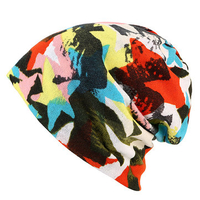Printing Stars Skullies Beanies Cap Travel Warm Bonnet Hat