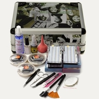 Professional False Extension Eyelash Glue Brush Set Kit With Case