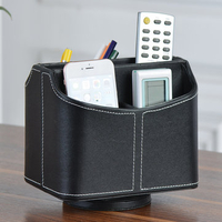 PU Leather 360 Rotating Storage Container Creative Jewelry Box Desktop Reorganize Box