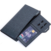 PU Leather Bifold Wallet 17 Card Slots Casual Business Card Pack Coin Bag For Men