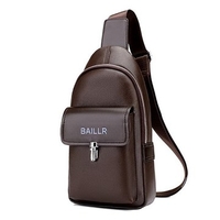 PU Leather Chest Bag Casual Crossbody Bag For Men