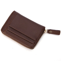 PU Leather Purse Leisure Retro Multi-card Holder Zipper Wallet For Men