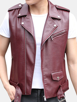 PU Leather Rivet Rock Vest
