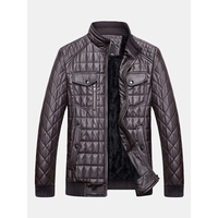 PU Leather Stitching Jacket